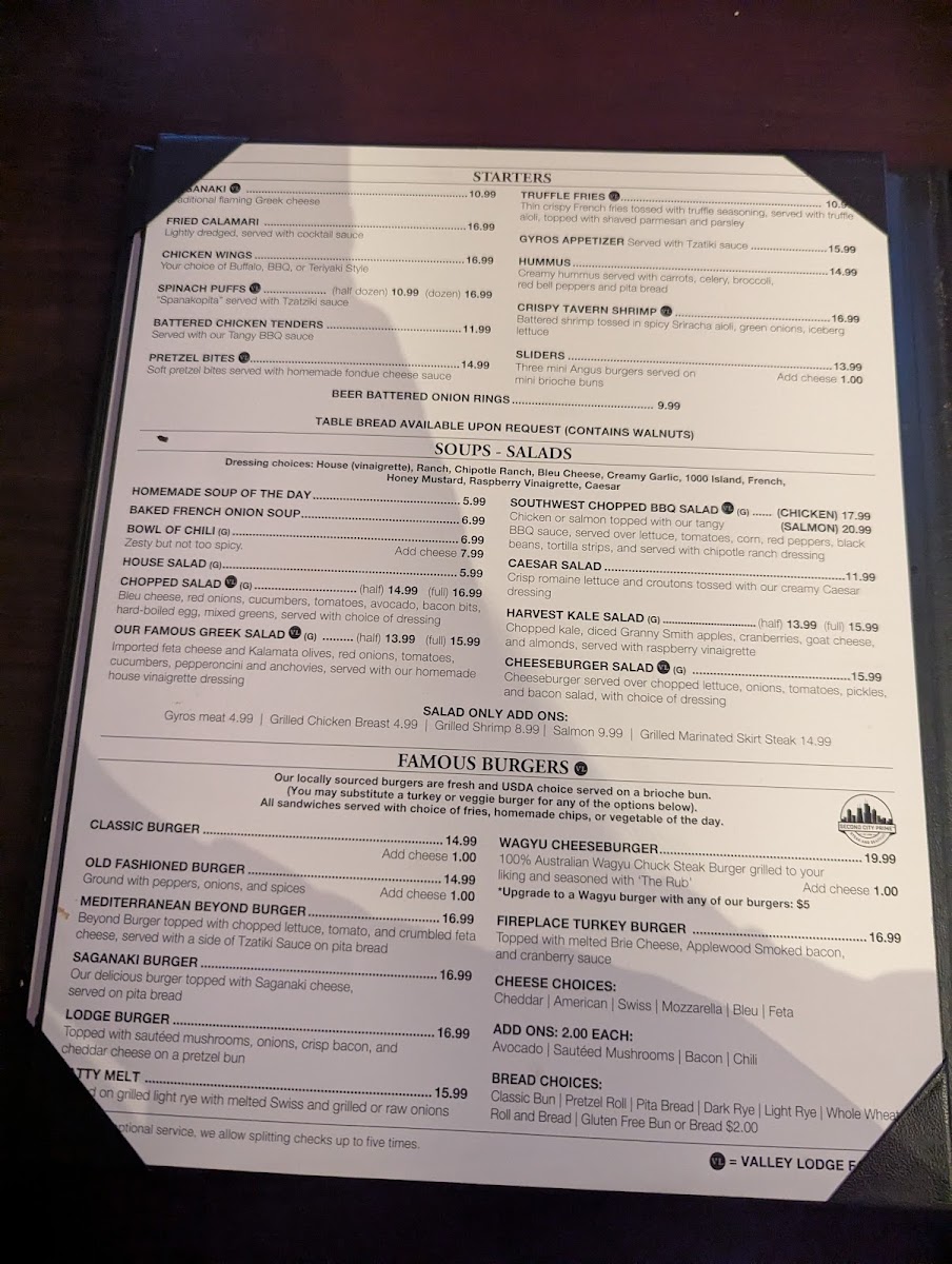 Menu Valley Lodge Restaurant-3