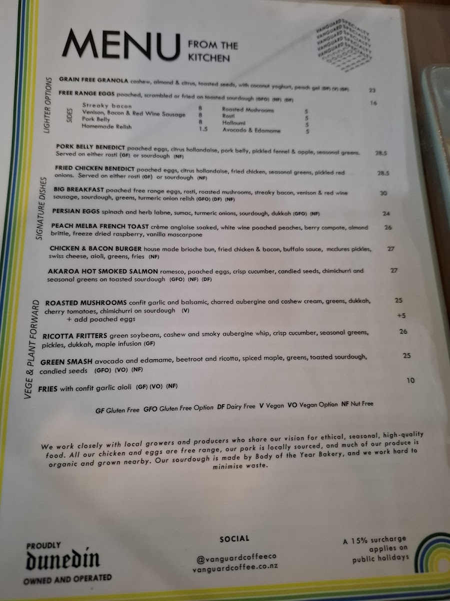Menu Vanguard Specialty Coffee Co-2