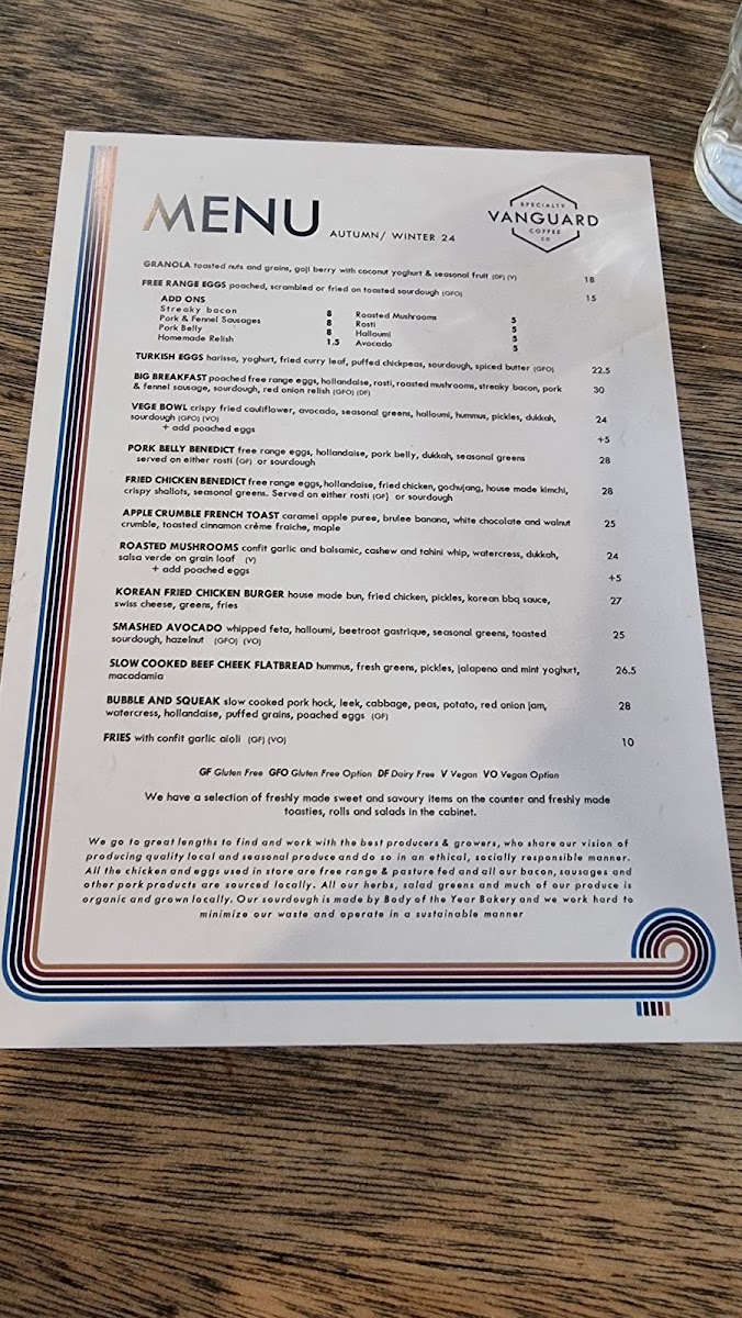 Menu Vanguard Specialty Coffee Co-4