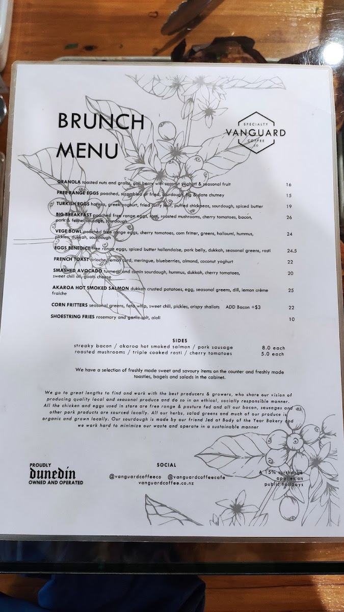 Menu Vanguard Specialty Coffee Co-9
