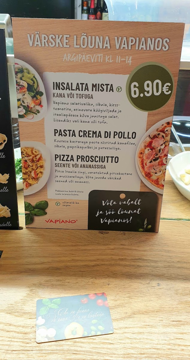 Menu Vapiano Foorum-10
