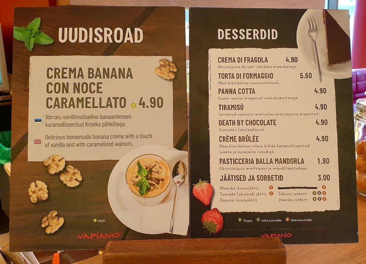 Menu Vapiano Foorum-3