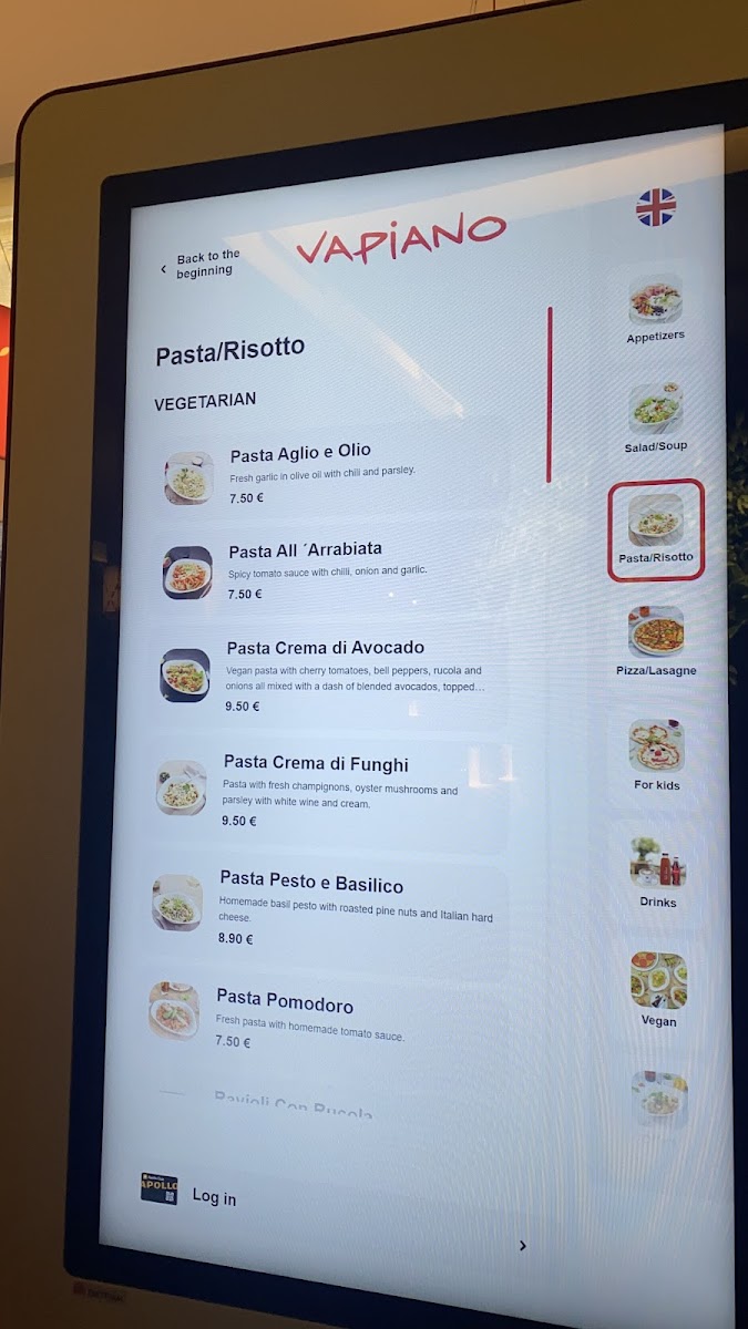 Menu Vapiano Foorum-4