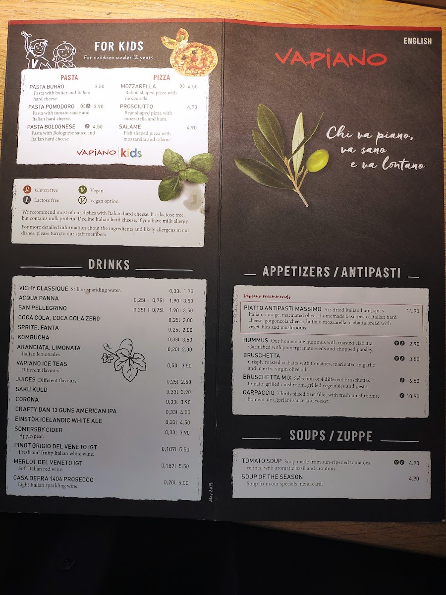 Menu Vapiano Foorum-6