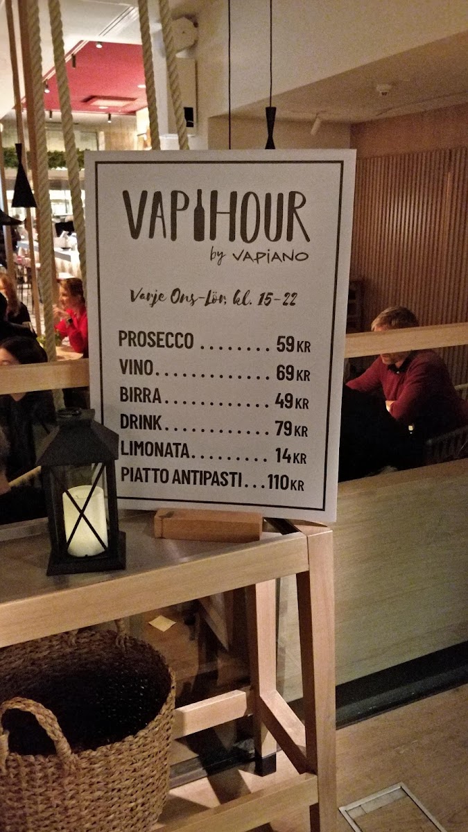 Menu Vapiano Vasagatan-4