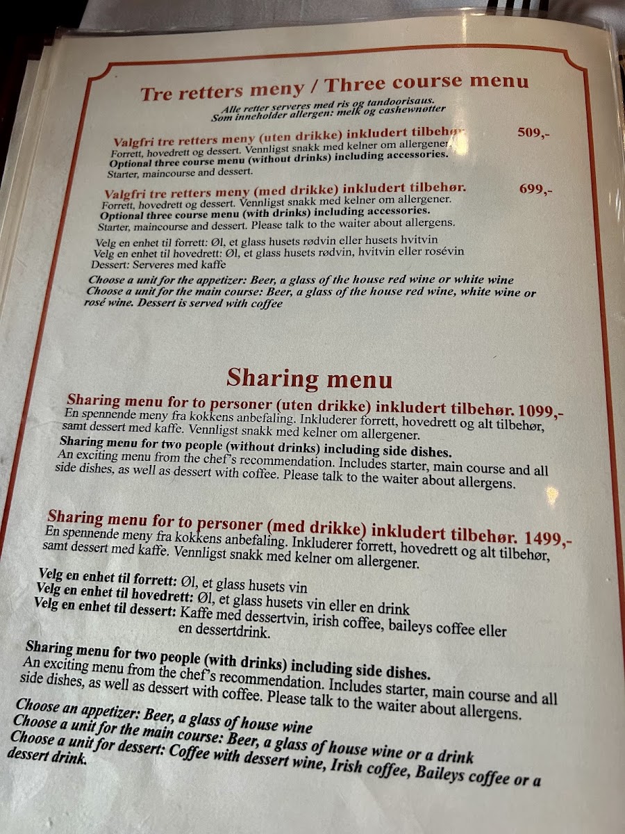 Menu Varanasi Indisk Restaurant & Bar-2
