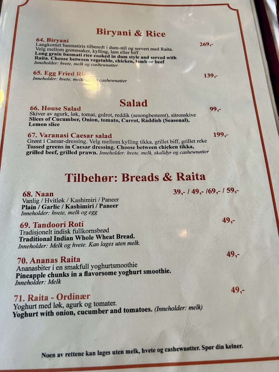Menu Varanasi Indisk Restaurant & Bar-4