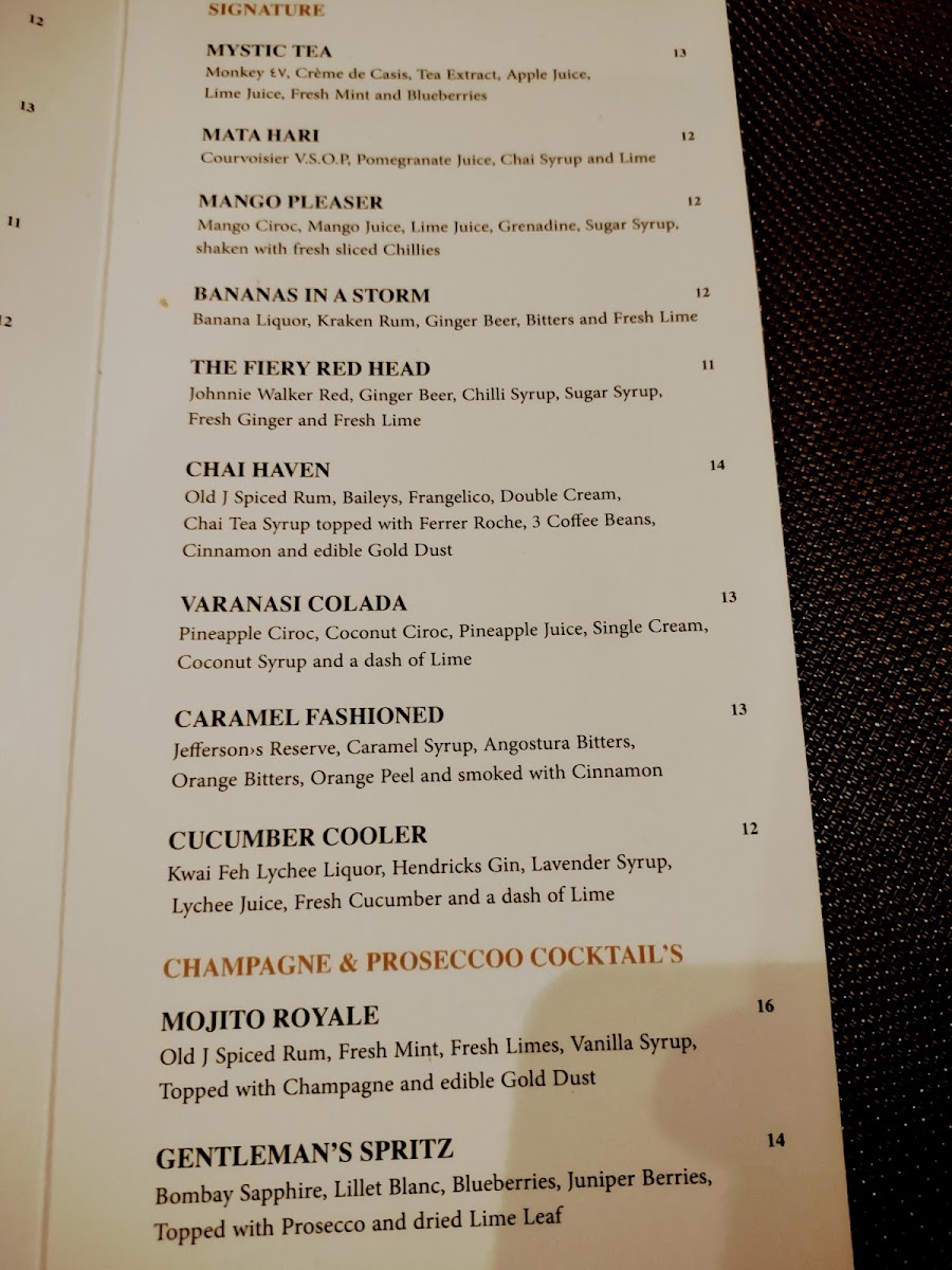 Menu Varanasi-3