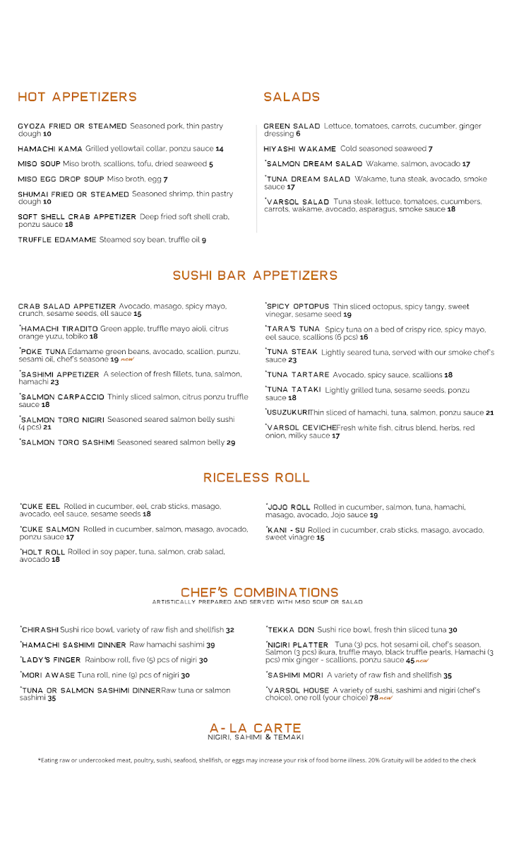 Menu Varsol Sushi Bar-5