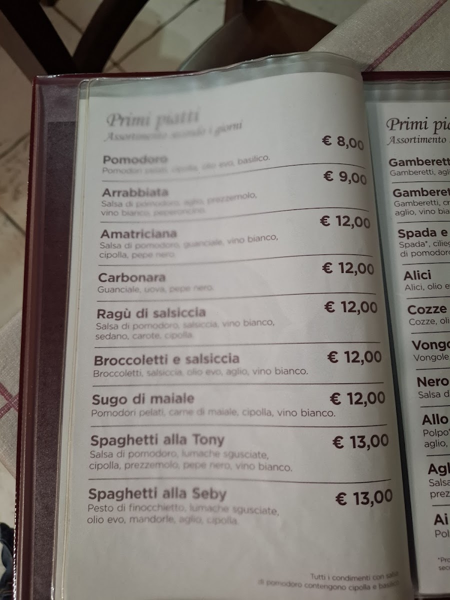 Menu Vecchio Aquarium Ristorante-7