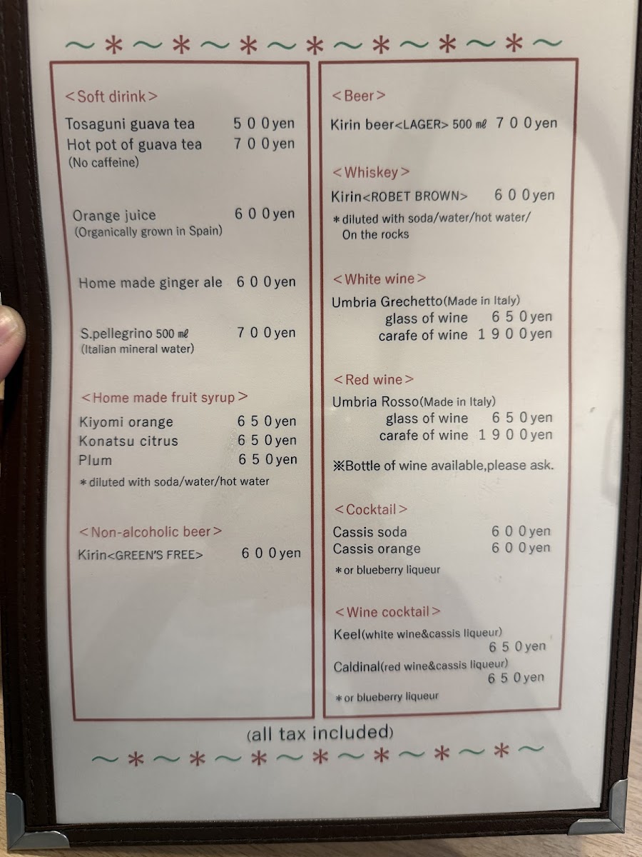 Menu Vegan Restaurant F-3