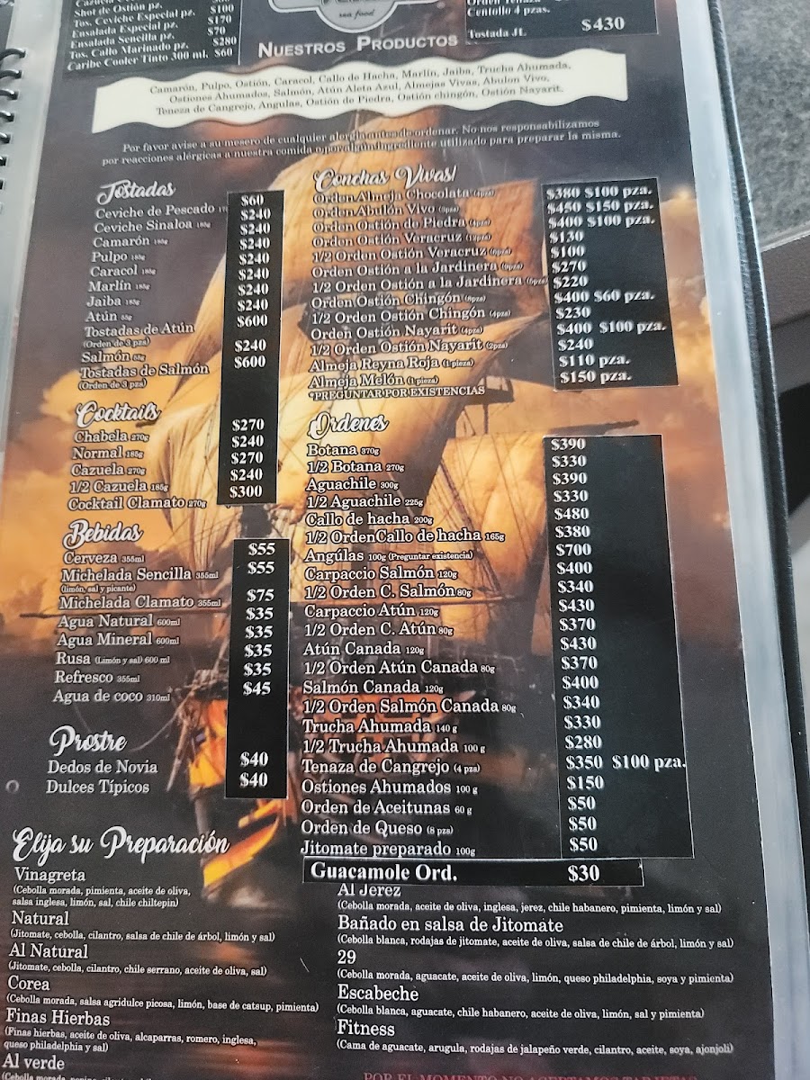 Menu Velas Sea Food-5