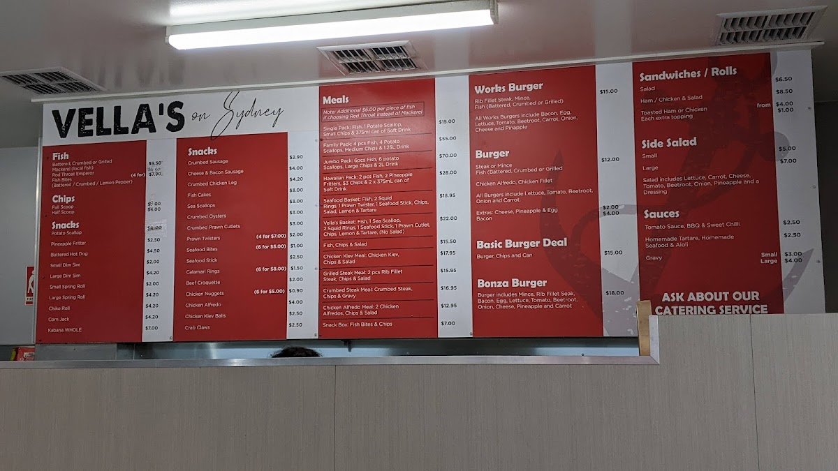 Menu Vella's On Sydney-3