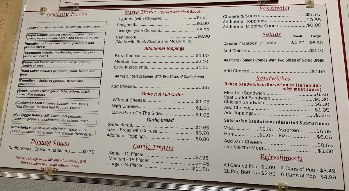Menu Venezia Pizza Heartlake-4
