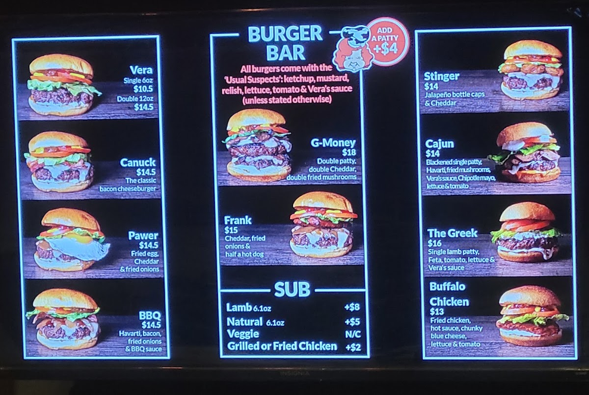 Menu Vera's On The Drive-3