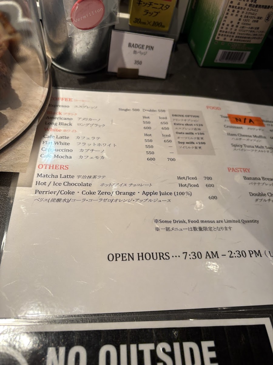 Menu Vermillion - Espresso Bar & Info.-8