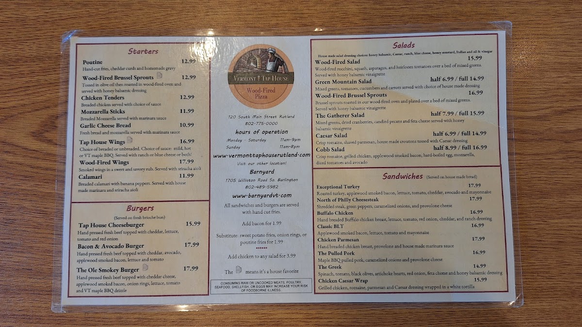 Menu Vermont Tap House-4