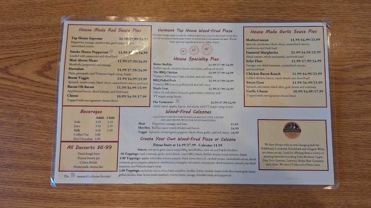 Menu Vermont Tap House-5