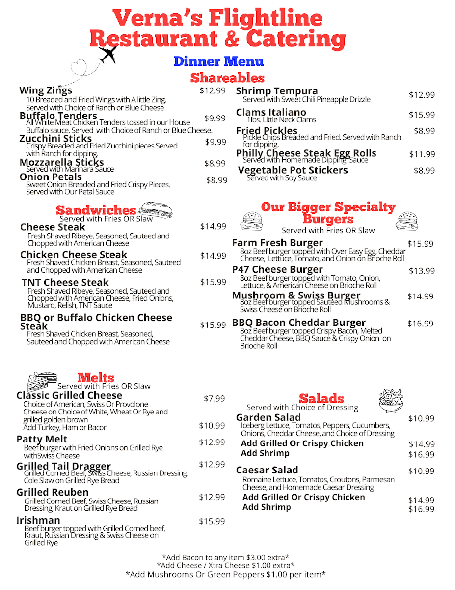Menu Verna's Flight Line Restaurant-2