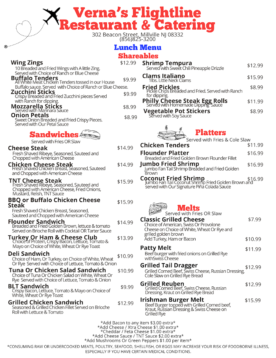 Menu Verna's Flight Line Restaurant-3