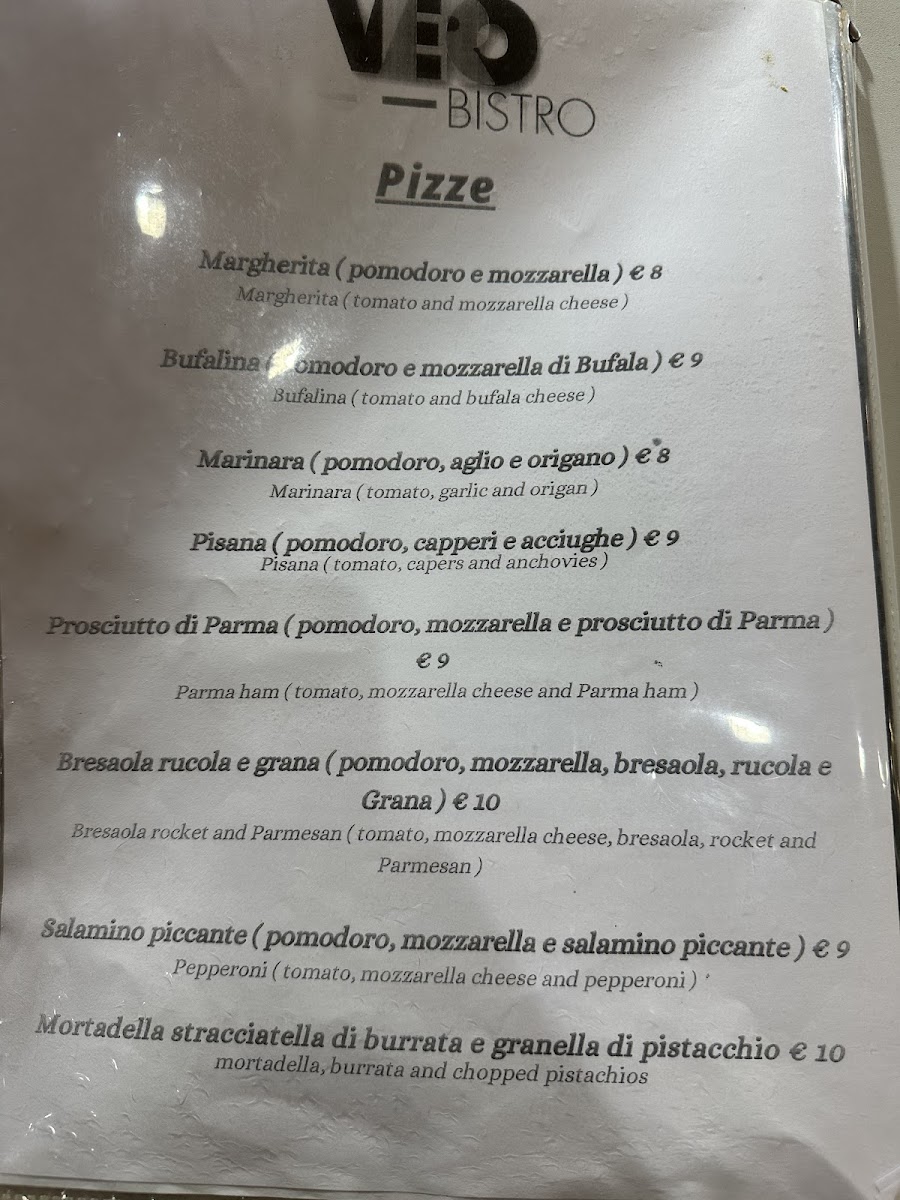 Menu Vero Bistro-10