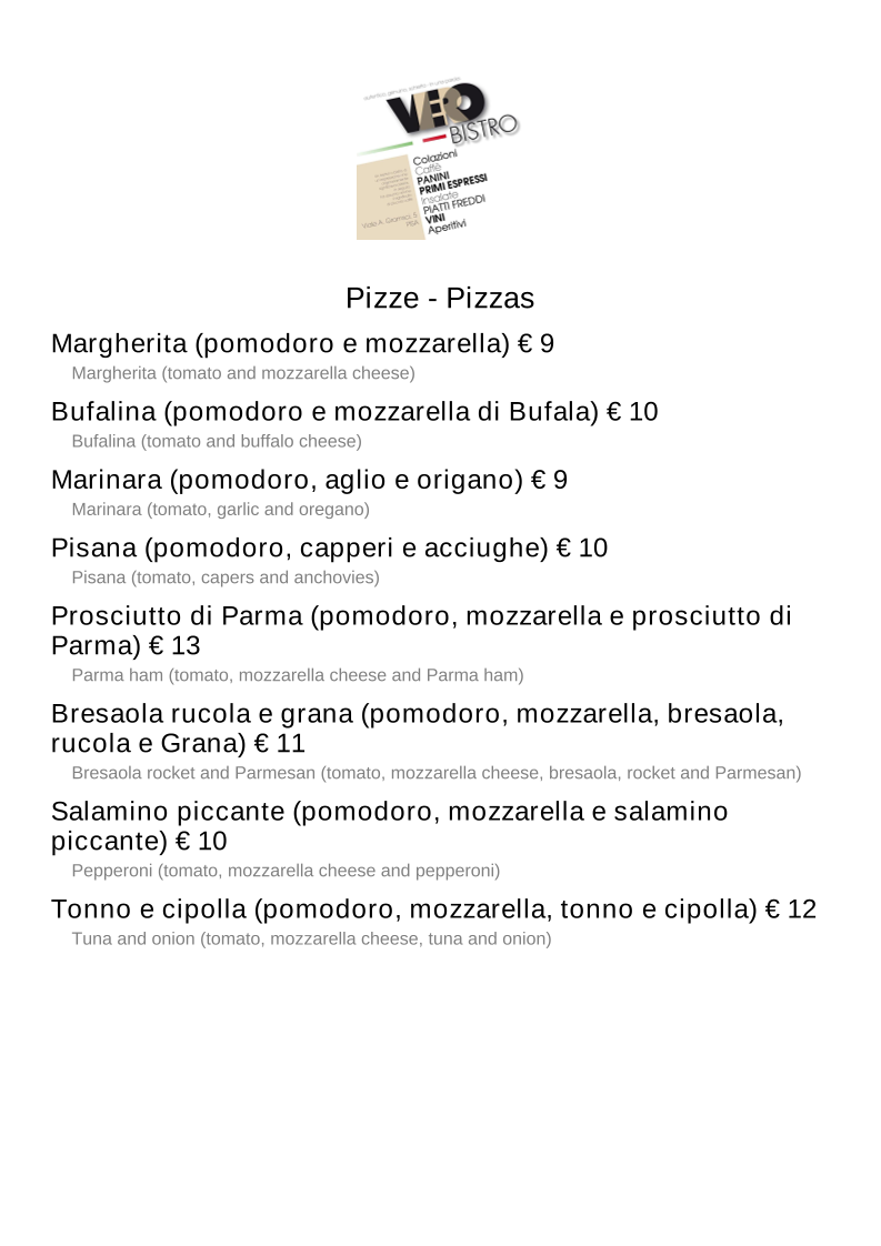 Menu Vero Bistro-5