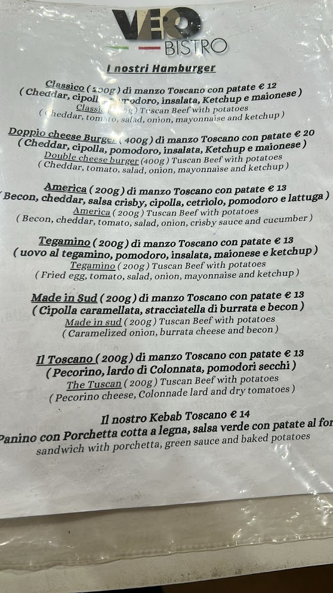 Menu Vero Bistro-7