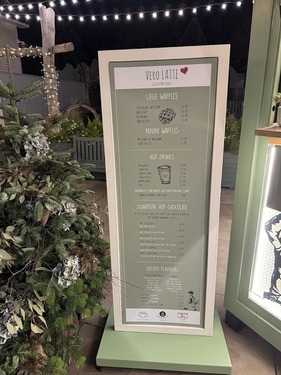 Menu Vero Latte Bicester Village-4