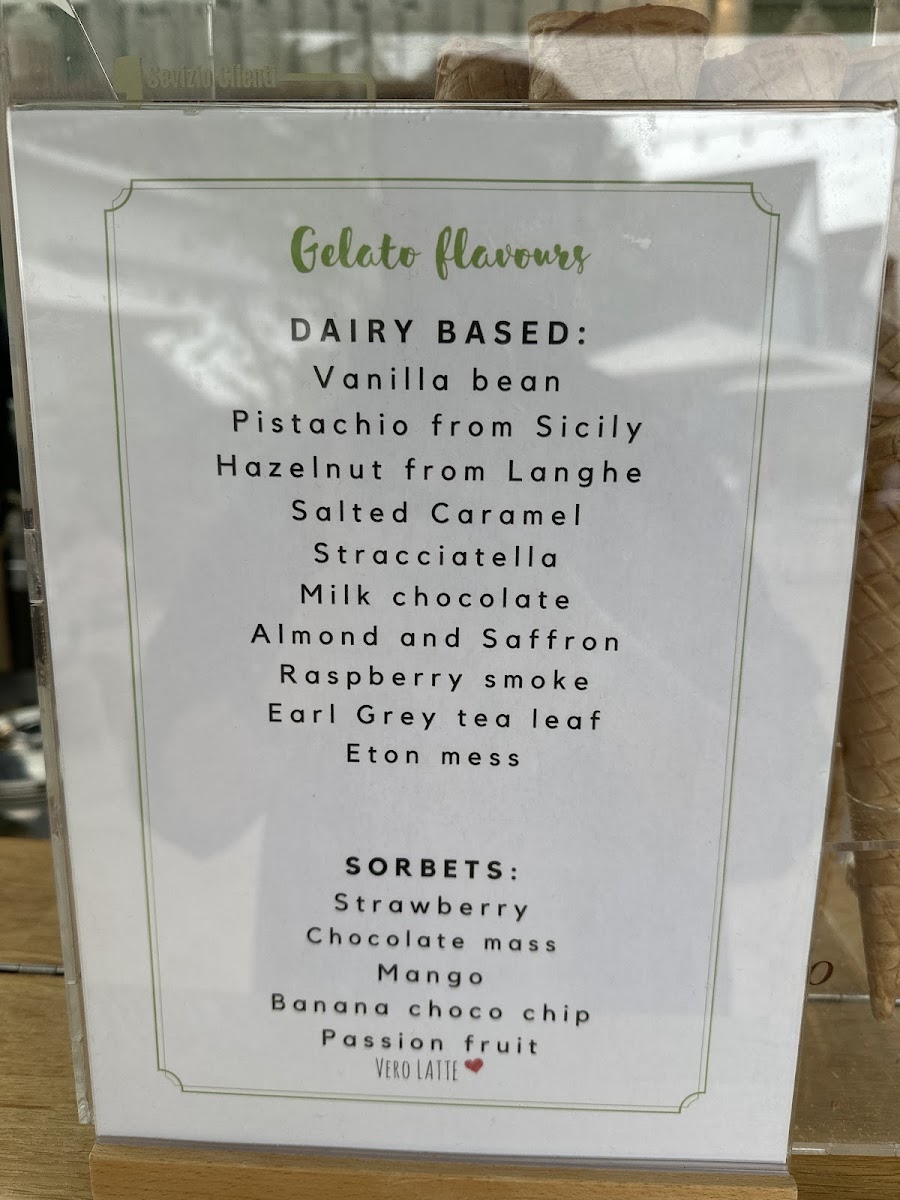Menu Vero Latte Bicester Village-5