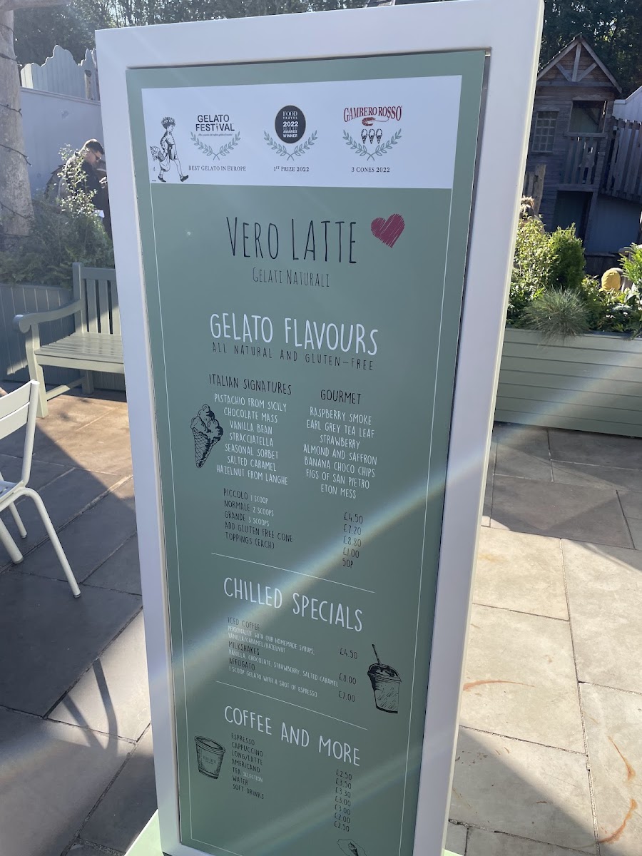 Menu Vero Latte Bicester Village-8