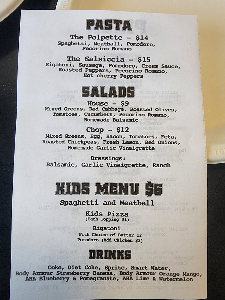 Menu Veronica's Pizzeria-8