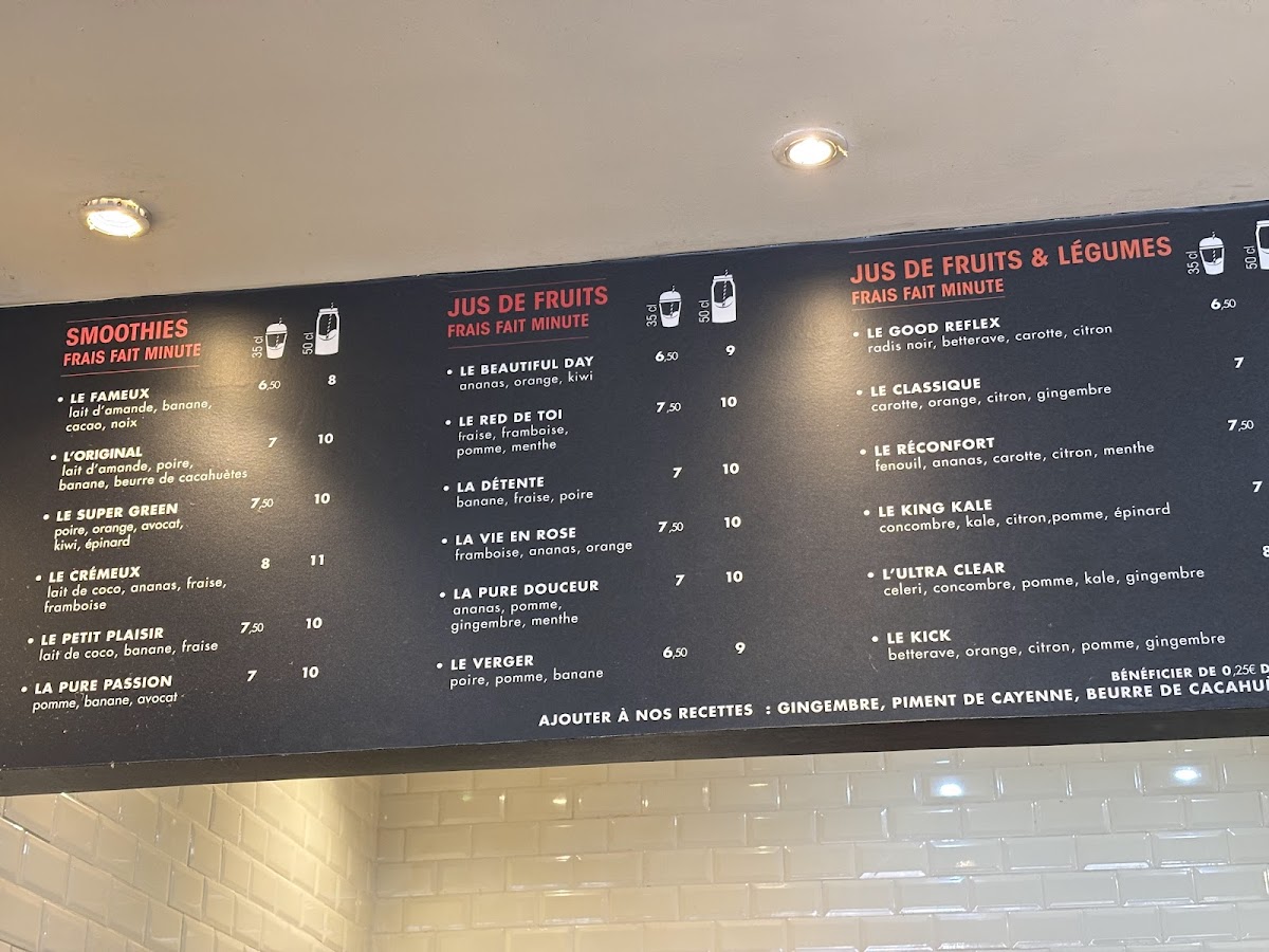 Menu Vertus Le Bar À Jus-1