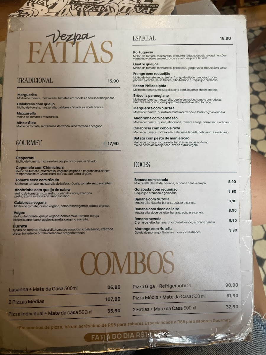 Menu Vezpa Pizzas - Lapa-1