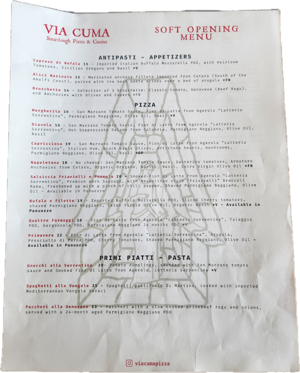 Menu Via Cuma - Sourdough Pizza & Cucina-3