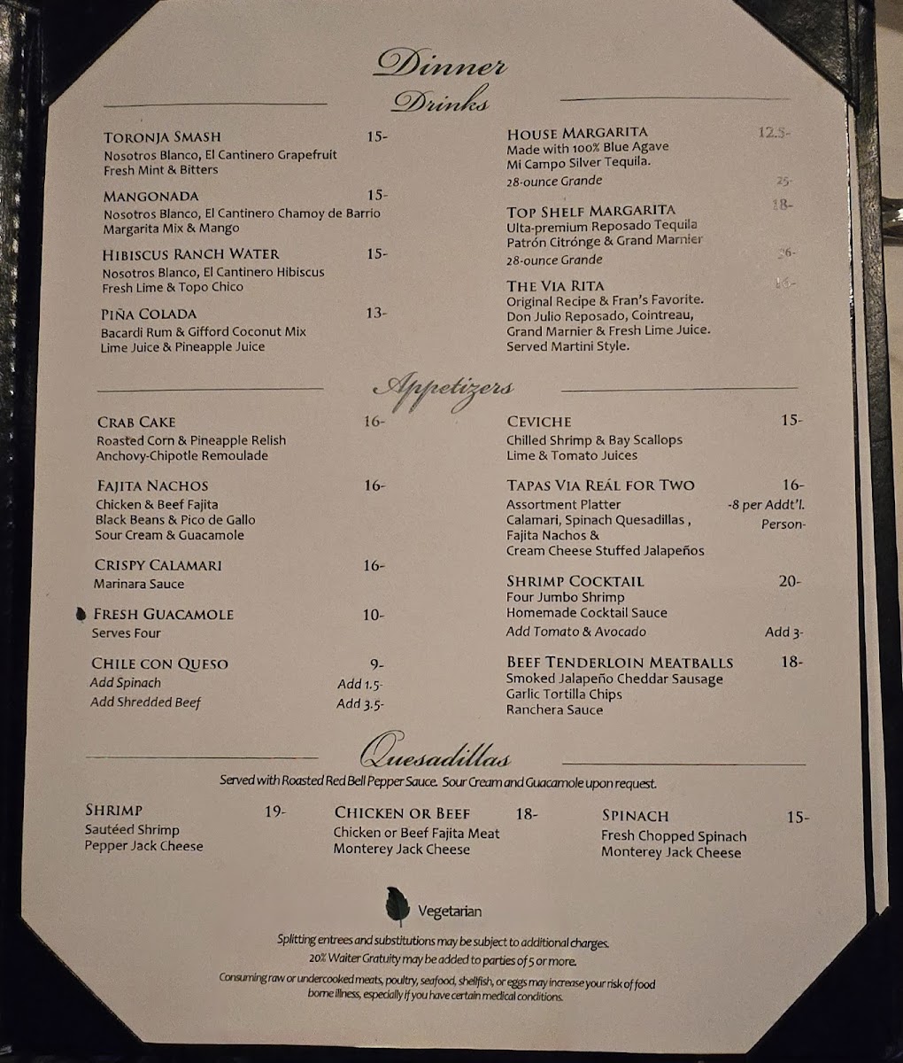 Menu Via Real Restaurant-3