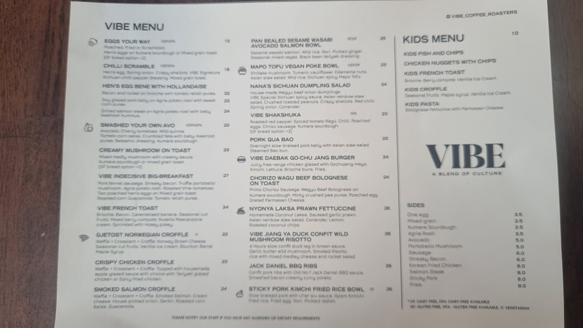 Menu Vibe Coffee Roasters-10