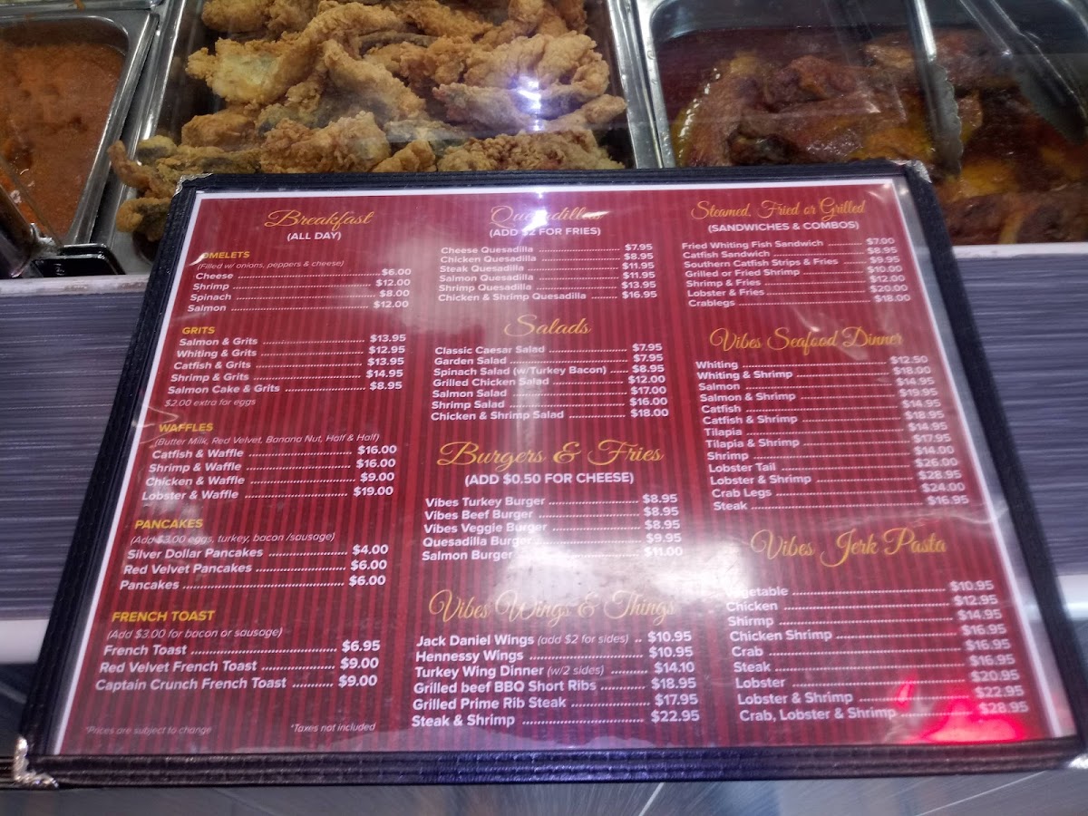 Menu Vibes 2-5