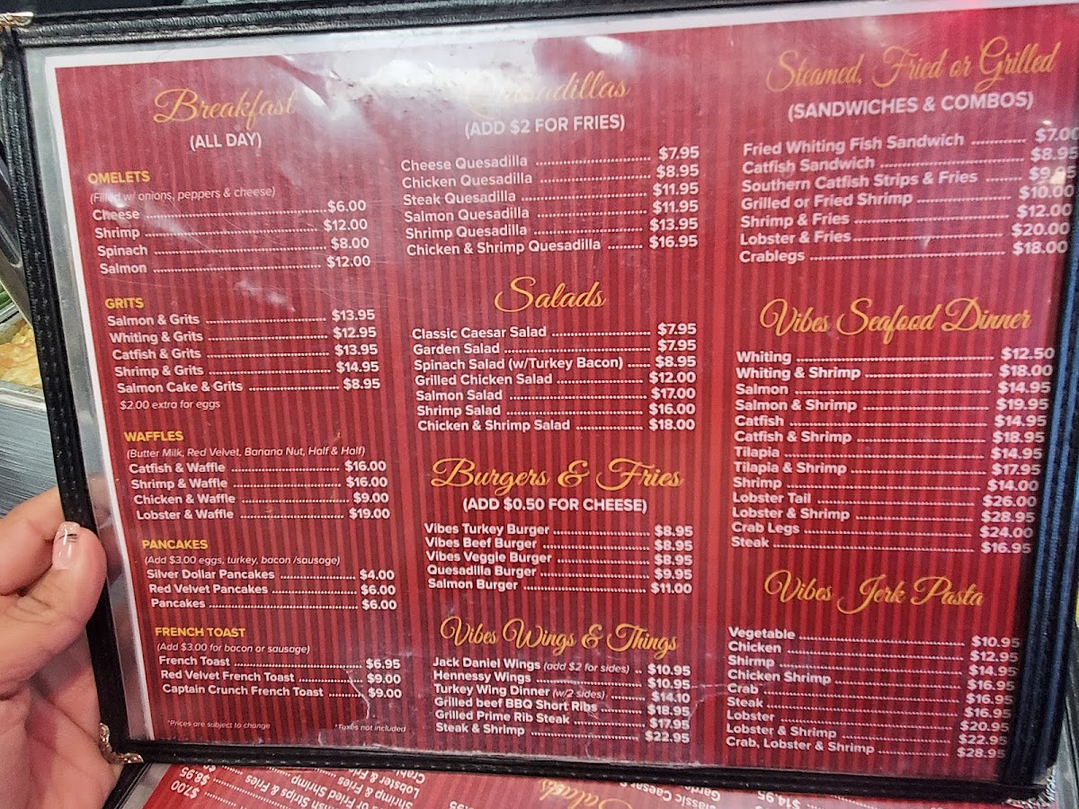 Menu Vibes 2-6