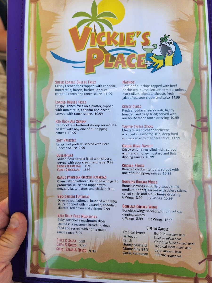 Menu Vickie's Place-10