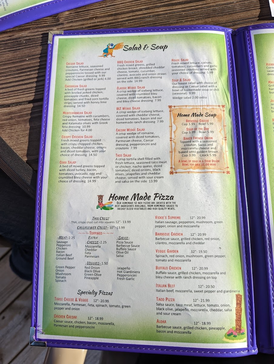 Menu Vickie's Place-7