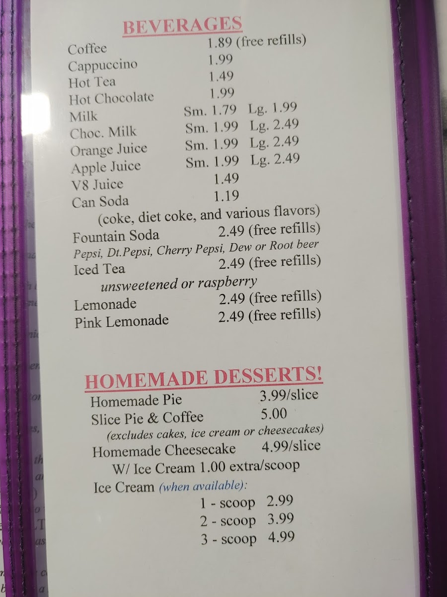 Menu Vicki's Cozy Cafe Llc-6