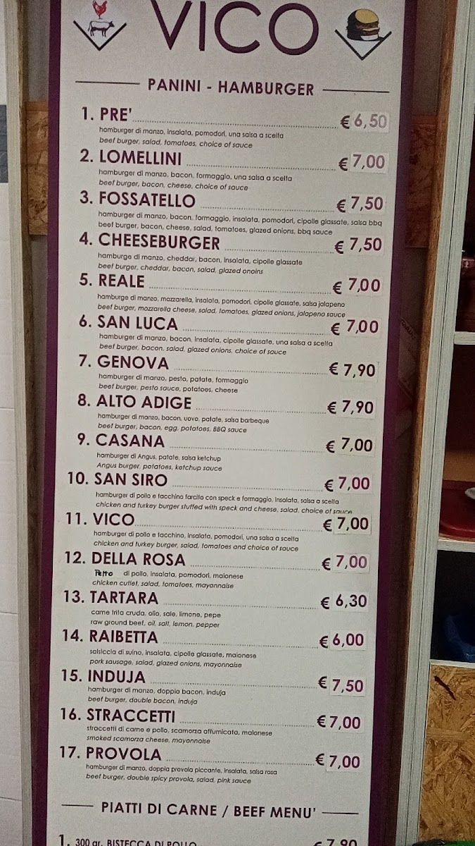 Menu Vico, Polleria Macelleria, Fast Food-2