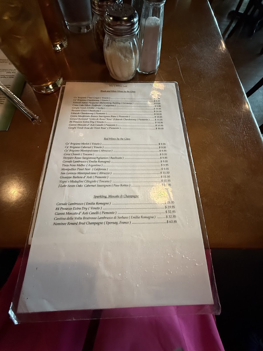 Menu Vic's Italian Restaurant & Pizzeria-3