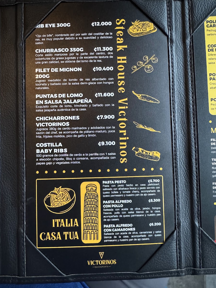 Menu Victorinos Restaurant • San Carlos-10