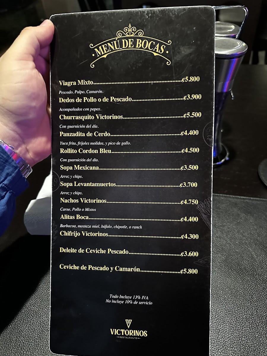 Menu Victorinos Restaurant • San Carlos-4