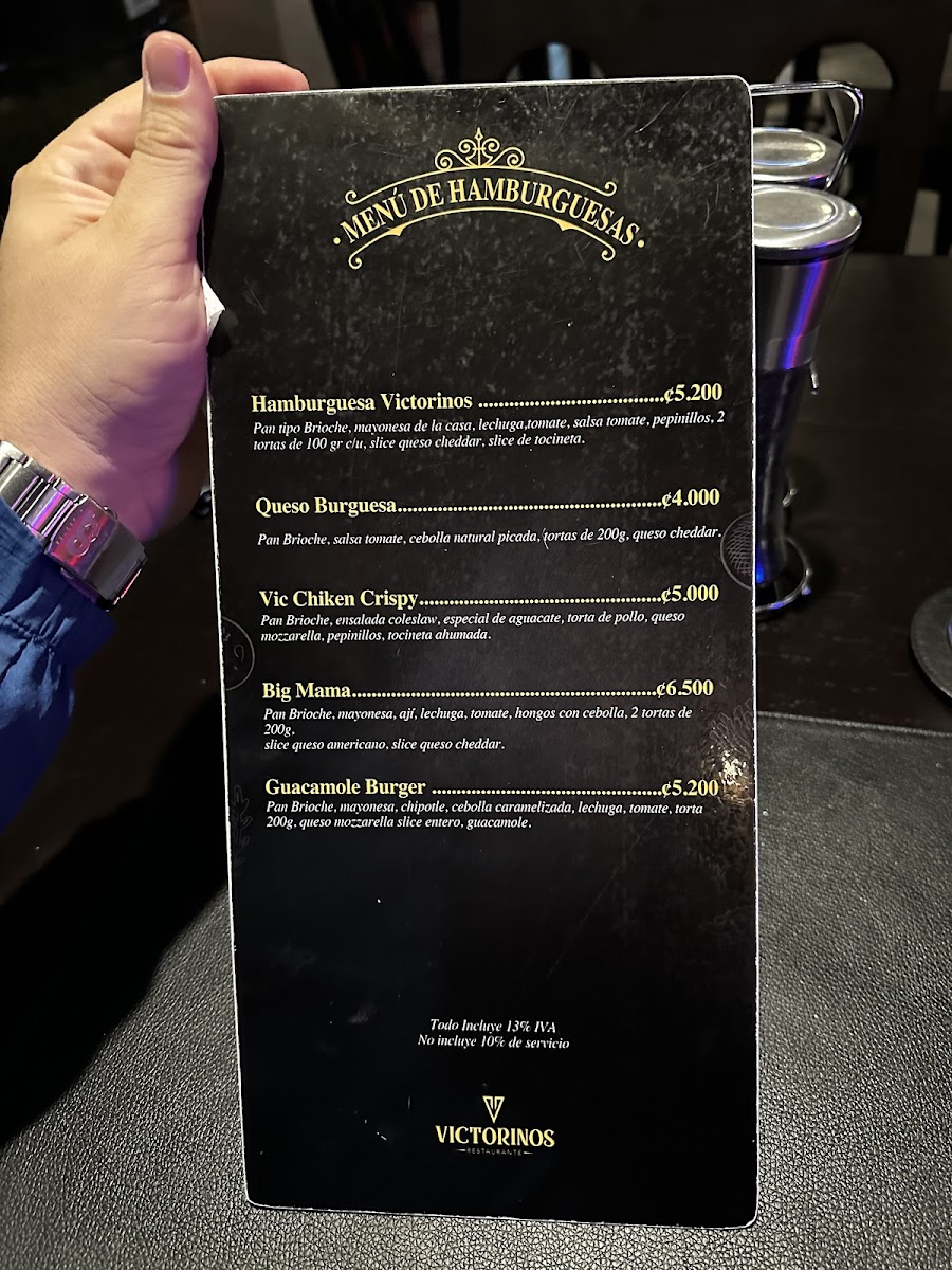 Menu Victorinos Restaurant • San Carlos-5