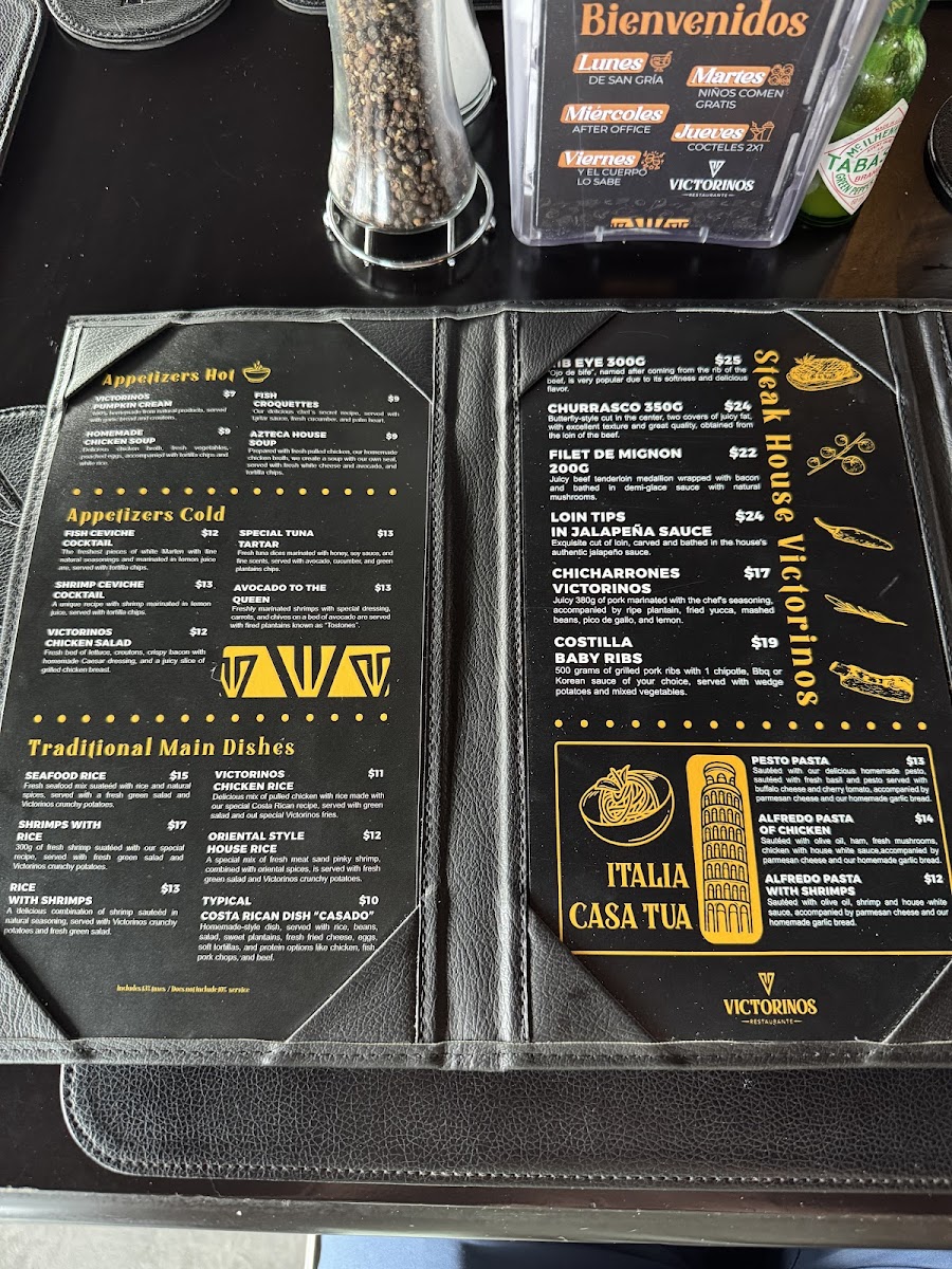 Menu Victorinos Restaurant • San Carlos-8