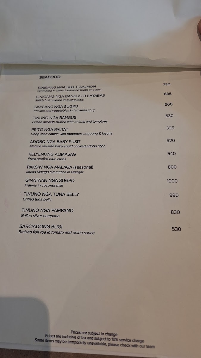 Menu Victorino's Restaurant-10