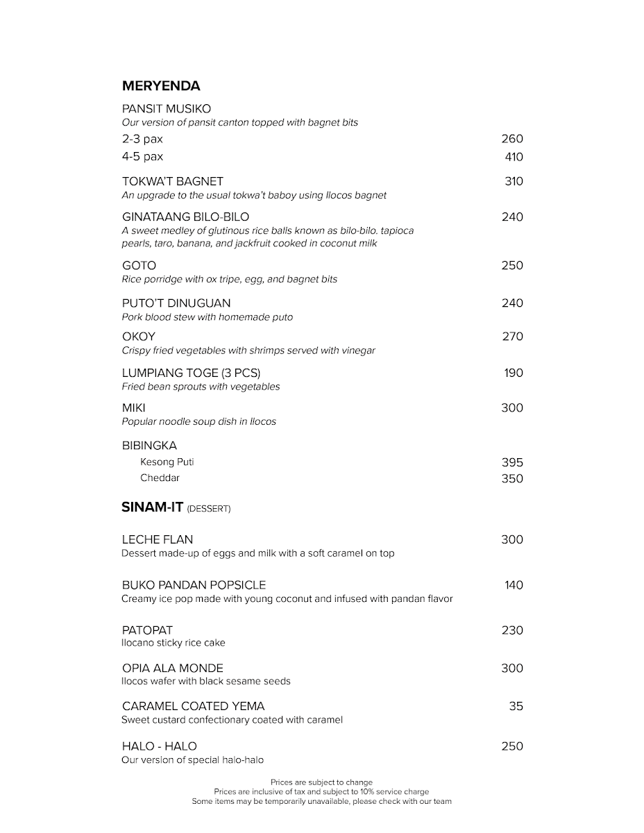 Menu Victorino's Restaurant-6