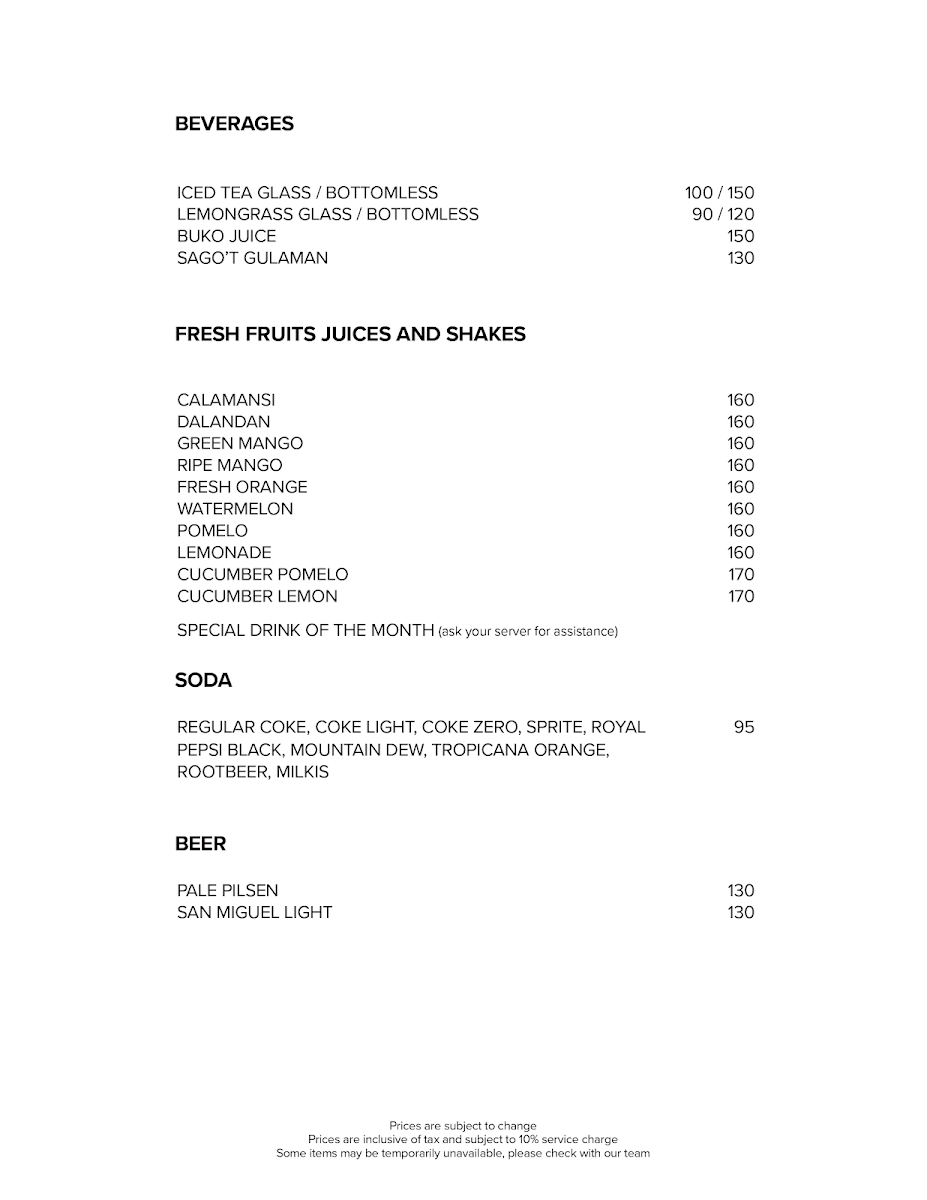 Menu Victorino's Restaurant-8